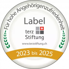 Label terz Stiftung für hohe Angehörigenzufriedenheit Label terz Stiftung für hohe Angehörigenzufriedenheit
